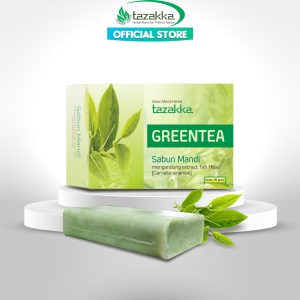 GREEN TEA Sabun Mandi Batang Herbal Tazakka Asli Original 90 Gr Body Wash Pembersih Kulit Badan Teh Hijau Detox Soap Bar Natural Greentea