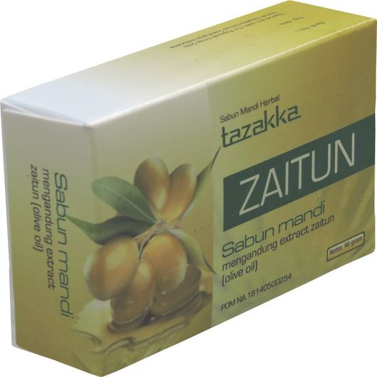 foto gambar produk herbal sabun mandi ekstrak zaitun tazakka herbal sukoharjo.