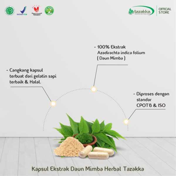 Ekstrak Kapsul Daun Mimba Herbal Tazakka