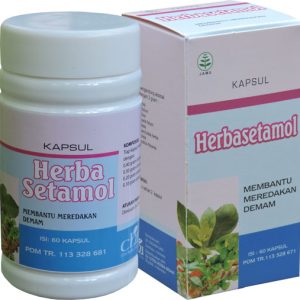 contoh foto gambar produk Herbasetamol Obat Herbal Untuk Membantu Neredakan Demam Panas Dan Suhu Badan Tinggi.