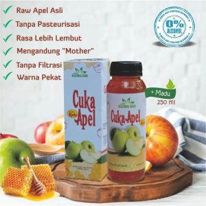 SARI APEL MALANG 250ml Apple Cider Vinegar Rachmasari Murni Plus Madu .