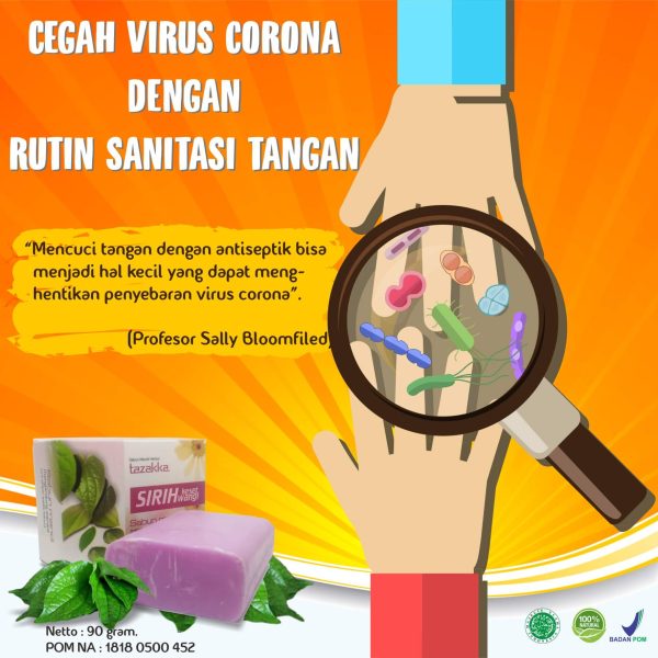 sanitasi tangan bebas kuman virus corona