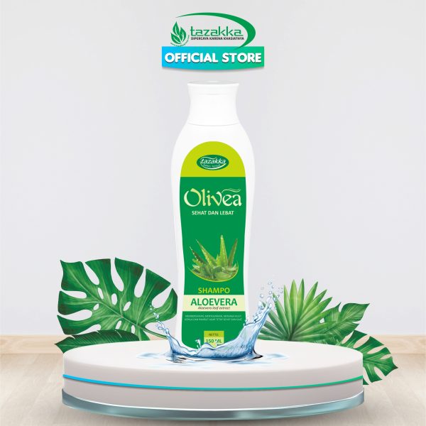 OLIVEA Shampoo Aloe Vera Herbal Tazakka 150 ml Sampo Rambut Kering dan Rusak Shampo Lidah Buaya Asli