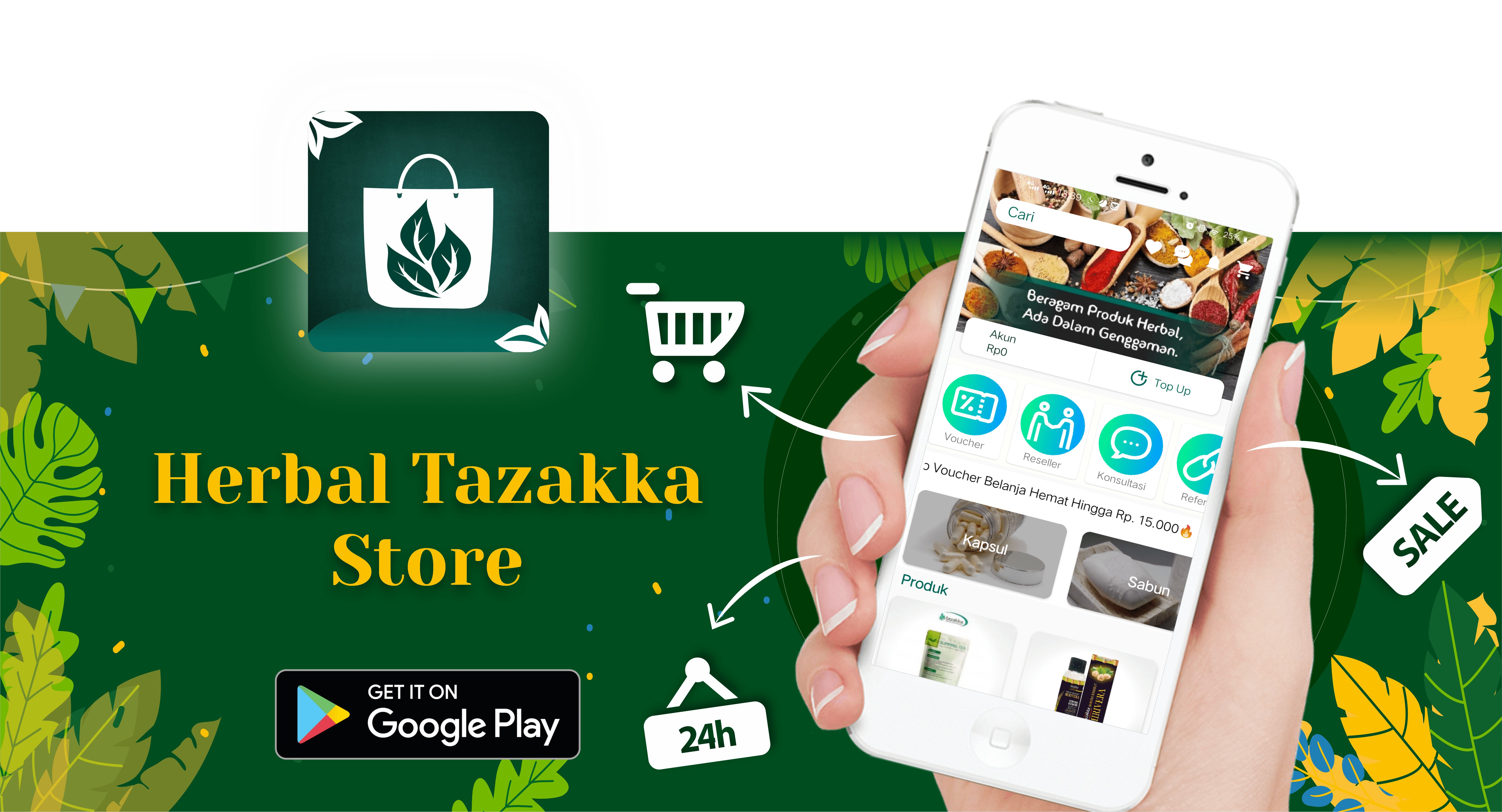 Aplikasi Toko Online Android Memesan Produk Herbal Tazakka Store